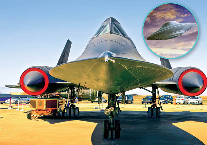 A military plane that looks like an UFO from the front